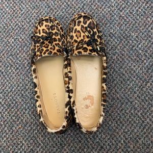 Talbots leopard loafers